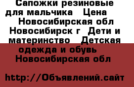 Сапожки резиновые для мальчика › Цена ­ 400 - Новосибирская обл., Новосибирск г. Дети и материнство » Детская одежда и обувь   . Новосибирская обл.